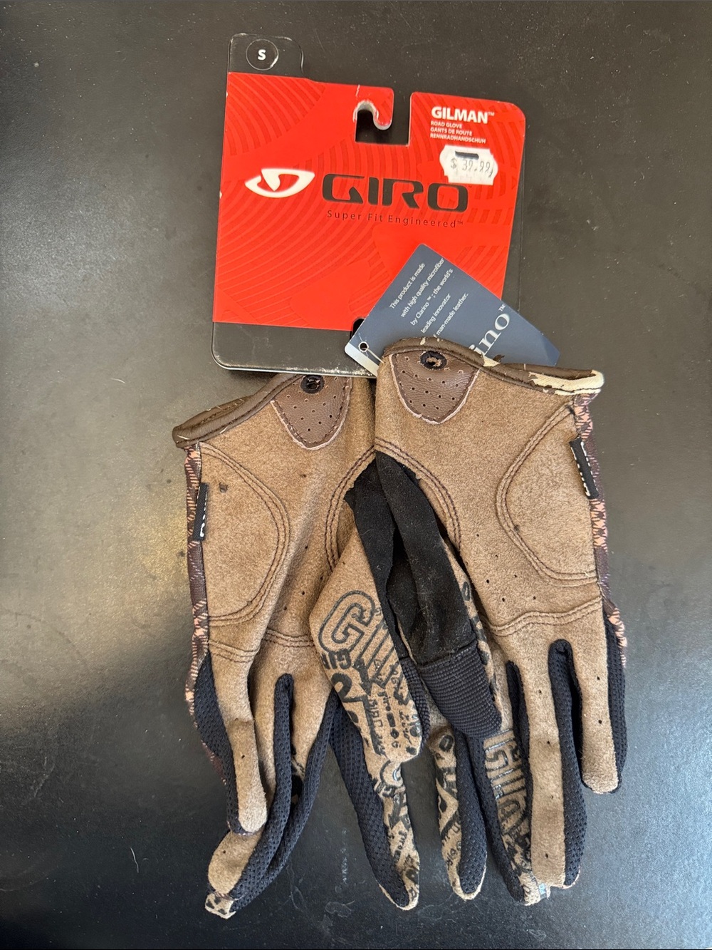 Giro Gilman Fingerless Cycling Gloves — Brown and Black